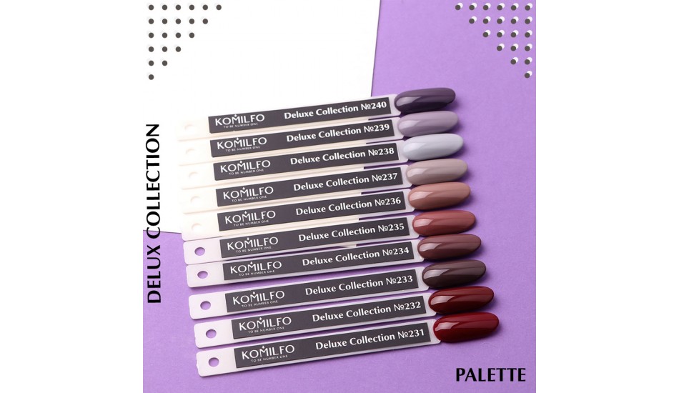 Komilfo Deluxe Series gel polish Palette №231-240 (To view - NOT for Sale!)